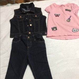 3pc( vest & Jeans Limited Top) Shirt (Carter)